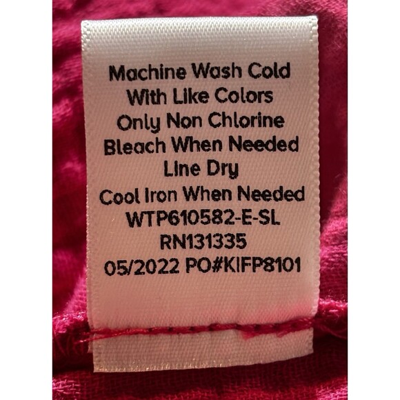 Evereve Roan + Ryan Women’s Size Small Fuchsia Kamryn Gauze Off Shoulder Top - Picture 10 of 10